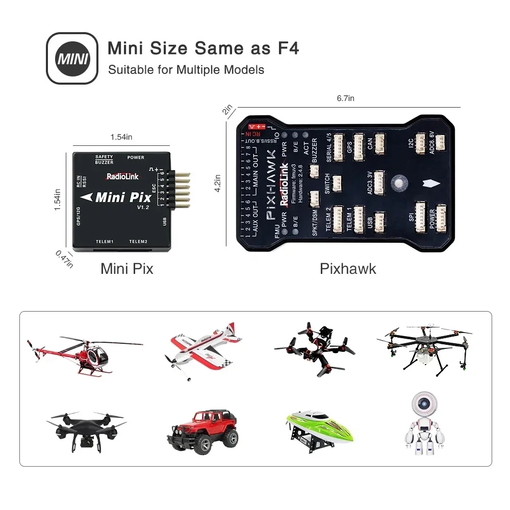 Radiolink Nieuwe Mini PIX V1.2 - Drone Racing Flight Controller recensie en prijs