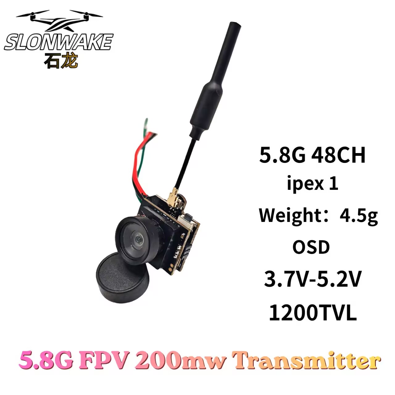 SLONWAKE 5.8G analoge VTX-tran - Drone Racing Vtx recensie en prijs
